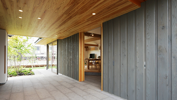 モデルハウス「あいの杜」の土間の玄関