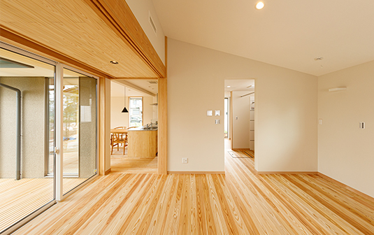 モデルハウス「息吹木」の寝室