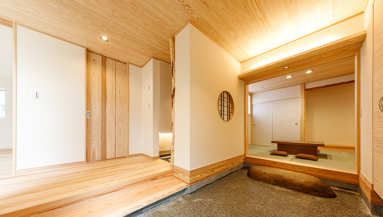 モデルハウス「息吹木」の土間玄関